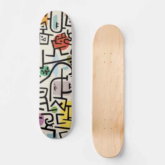 Paul Klee's rijke haven - Koel  Abstracte kunst Persoonlijk Skateboard (Voorkant)