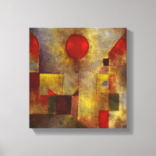 Paul Klee's 'The Red Balloon' op doek Canvas Afdruk