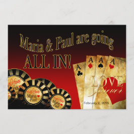 Paul Las Vegas Deluxe bruiloft | rood zwart goud Kaart