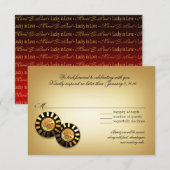 Paul Las Vegas VIP RSVP reactie | rood Kaartje (Voorkant / Achterkant)