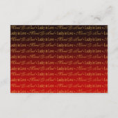 Paul Las Vegas VIP RSVP-reactie | rood RSVP Kaartje (Achterkant)