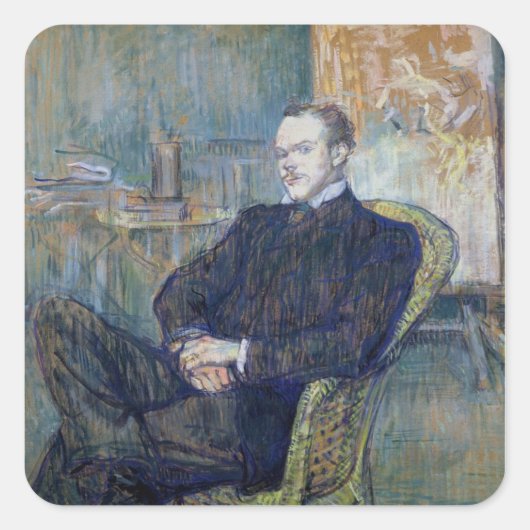 Paul Leclercq 1897 Vierkante Sticker (Voorkant)