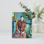 Paul Madame Cézanne in een Rode Dress Briefkaart (Staand voorkant)