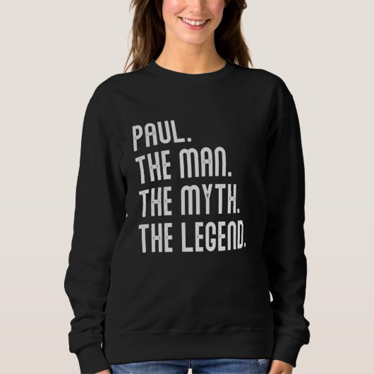 Paul Man Myth Legend Shirt voor Mannen Grappige Pa (Voorkant)