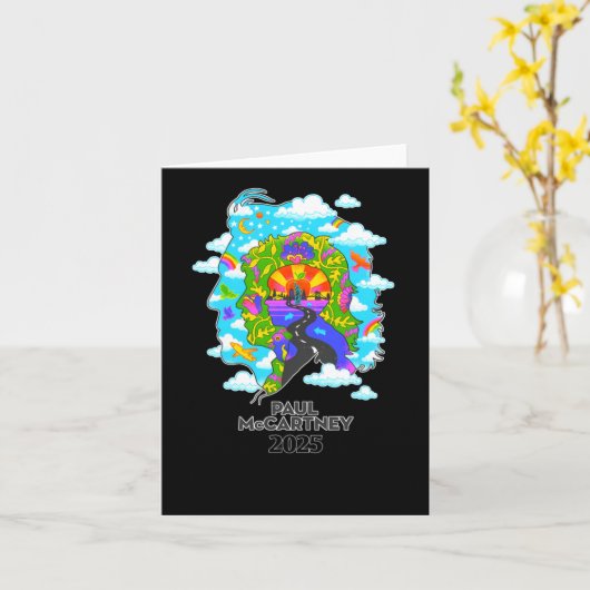 Paul Mccartney Sticker Kaart (Gele Bloem)