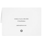 Paul McGehee "Abraham Lincoln" Kaart (Achterkant Horizontaal)