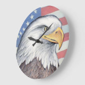 Paul McGehee "American Bald Eagle" Clock (groot) Grote Klok (Hoek)