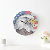Paul McGehee "American Bald Eagle" Clock (groot) Grote Klok (Huis)