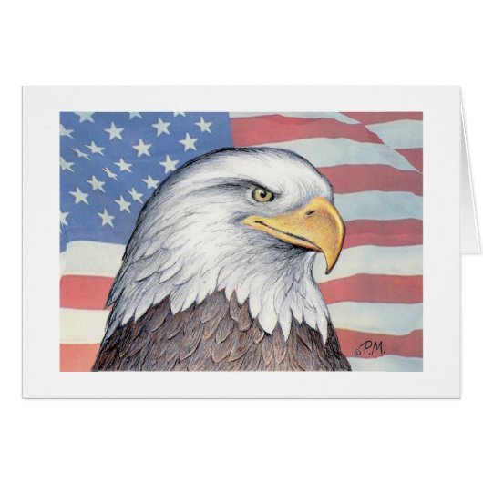 Paul McGehee "American Bald Eagle" Kaart (Voorkant Horizontaal)