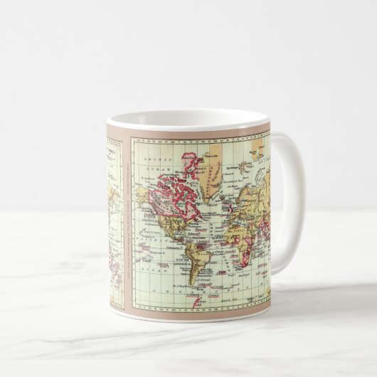 Paul McGehee "Antiek Britse Empire Map" Mok (Voorkant rechts)