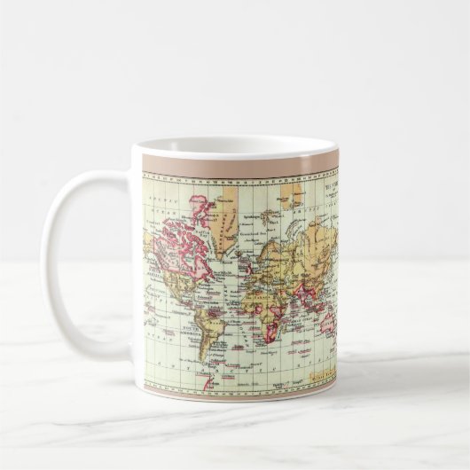 Paul McGehee "Antiek Britse Empire Map" Mok (Links)