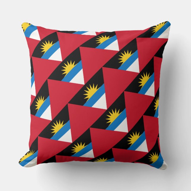 Paul McGehee "Antigua en Barbuda Vlag" Kussen (Voorkant)
