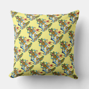 Paul McGehee "Bahamas Coat of Arms" Pillow Kussen