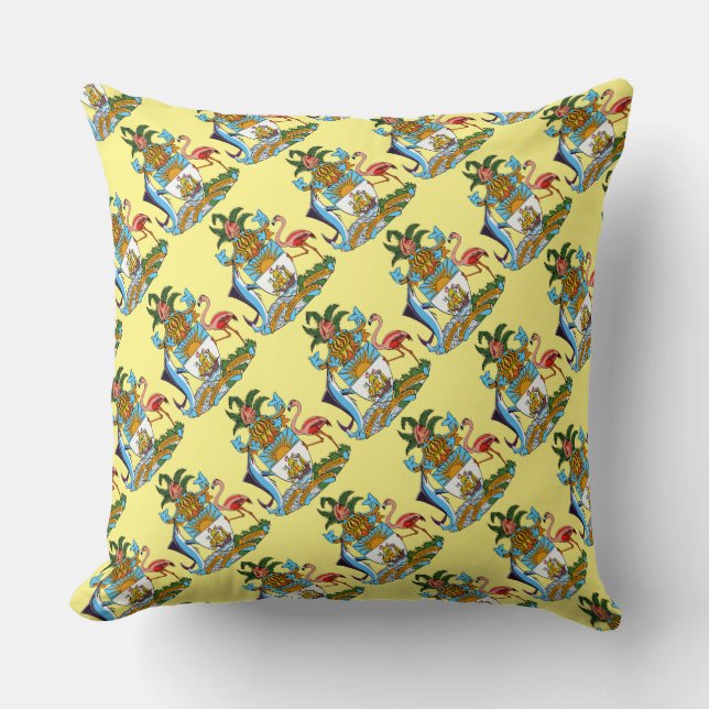 Paul McGehee "Bahamas Coat of Arms" Pillow Kussen (Voorkant)