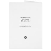 Paul McGehee "Blackwater Herfsten"-kaart (Achterkant)