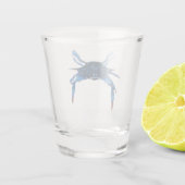Paul McGehee Blue Crab Shot Glass Shot Glas (Achterkant)