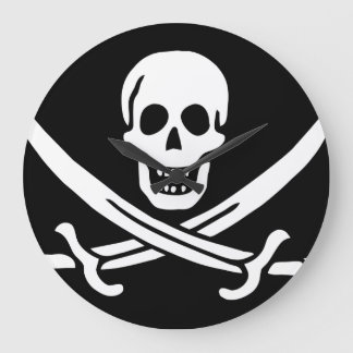 Paul McGehee "Calico Jack's Pirate Flag"-klok Grote Klok
