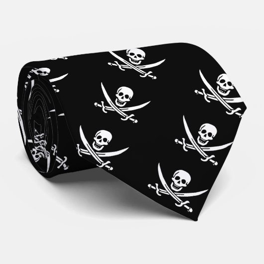 Paul McGehee "Calico Jack's Pirate Flag" Stropdas (Opgerold)