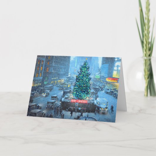 Paul McGehee "Christmas in New York" Card Feestdagen Kaart (Voorkant)