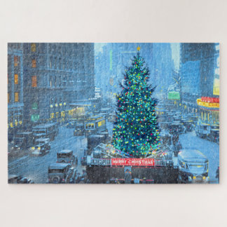 Paul McGehee "Christmas in New York" Jigsaw Puzzle Legpuzzel