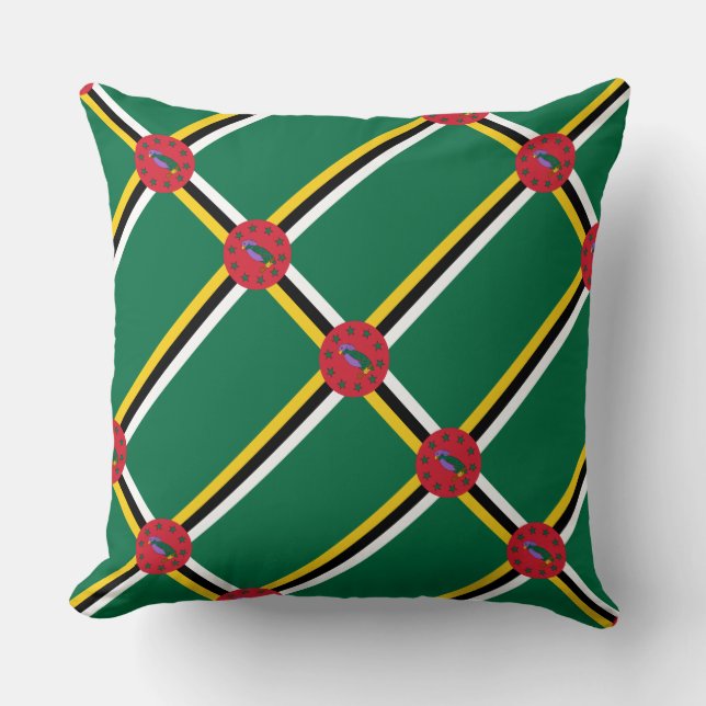 Paul McGehee "Dominica Flag" Pillow Kussen (Voorkant)