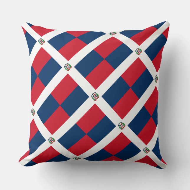 Paul McGehee "Dominicaanse Republiek Vlag" Pillow Kussen (Voorkant)