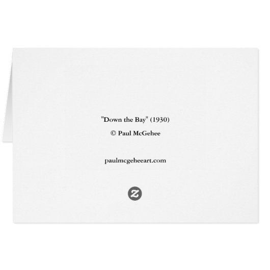 Paul McGehee "Down the Bay"-kaart (Achterkant Horizontaal)