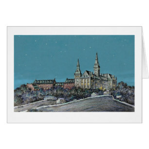 Paul McGehee "Georgetown - Healy Hall"-kaart