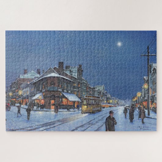 Paul McGehee "Georgetown Snowfall" Jigzaag Puzzle Legpuzzel (Horizontaal)