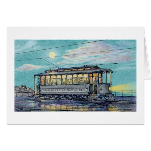 Paul McGehee "Georgetown Streetcar"-kaart (Voorkant Horizontaal)