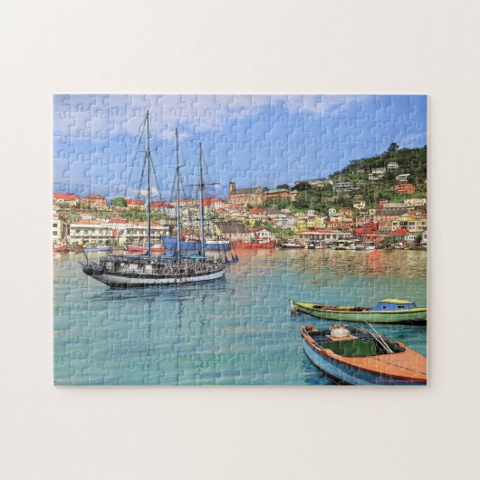 Paul McGehee "Grenada - St.George's Harbour" Puzzl Legpuzzel (Horizontaal)
