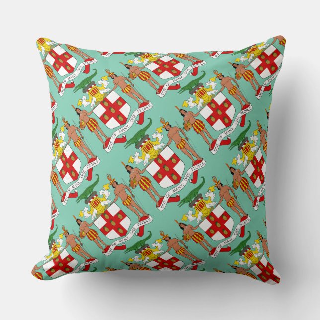 Paul McGehee "Jamaica Coat of Arms Pillow" Kussen (Voorkant)