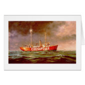 Paul McGehee "Lightship "Chesapeake"-kaart (Voorkant Horizontaal)