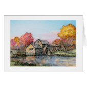 Paul McGehee "Mabry Mill"-kaart (Voorkant Horizontaal)