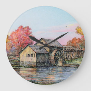 Paul McGehee "Mabry Mill"-klok Grote Klok