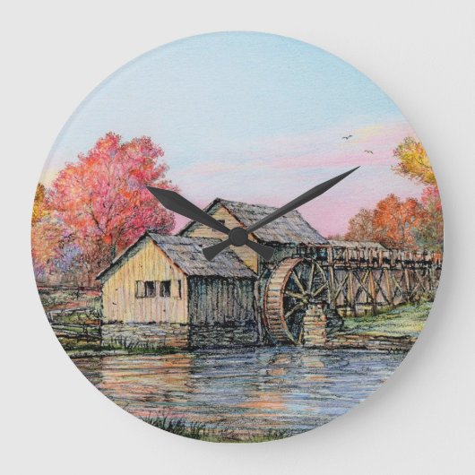 Paul McGehee "Mabry Mill"-klok Grote Klok (Voorkant)