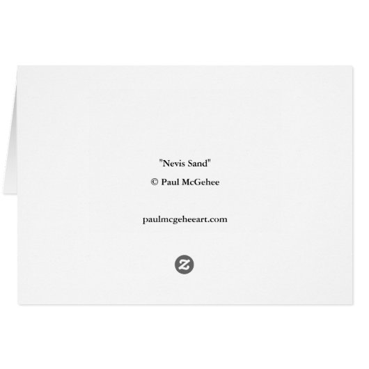 Paul McGehee "Nevis Sand"-Kaart (Achterkant Horizontaal)