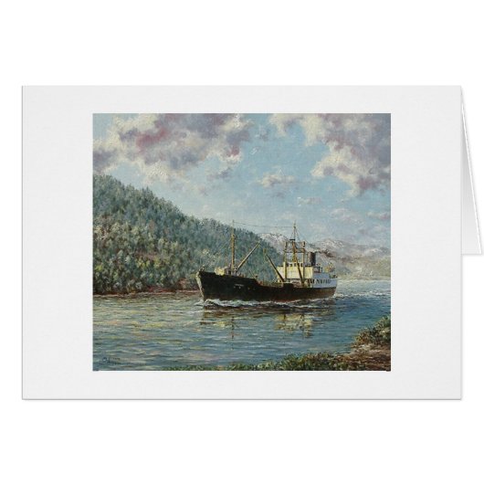Paul McGehee Norwegian Freighter "Hornelen" Card (Voorkant Horizontaal)