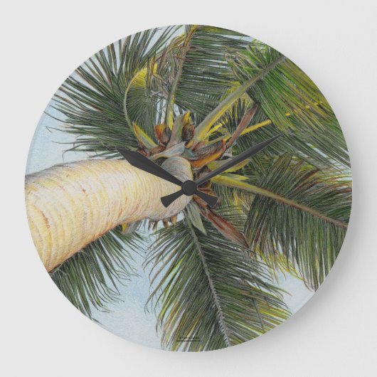 Paul McGehee "Palm Tree"-klok Grote Klok (Voorkant)
