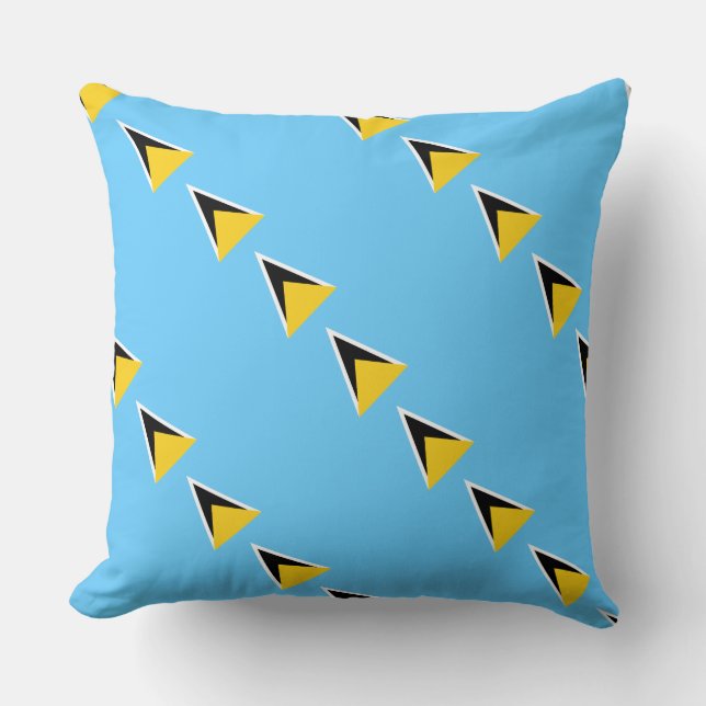 Paul McGehee "Saint Lucia Flag" Pillow Kussen (Voorkant)