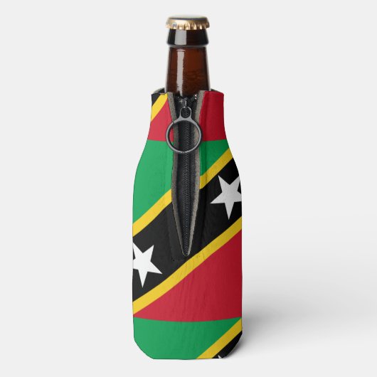 Paul McGehee "St.Kitts & Nevis Flag" fles koeler (Fles Achterkant)
