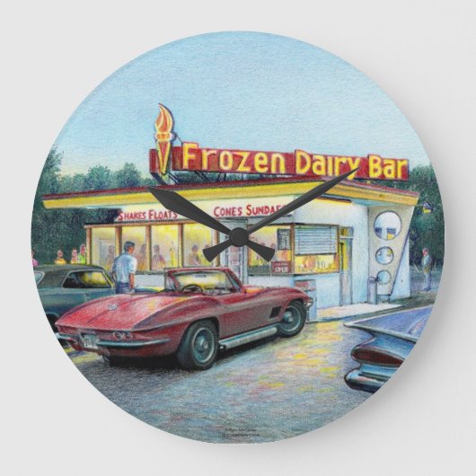 Paul McGehee "Summer Nights"-klok Grote Klok (Voorkant)