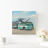 Paul McGehee "The Boardwalk Train"-klok Vierkante Klok (Huis)