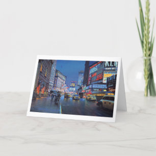 Paul McGehee "Times Square - 1954" Note Card Feestdagen Kaart