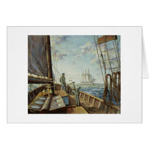 Paul McGehee "Voorbijvarende Schooners" Kaart