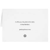 Paul McGehee "Winston Churchill"-kaart (Achterkant Horizontaal)