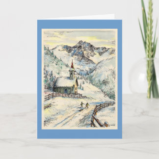 Paul McGehee "Zallinger Chapel" Kerst Kaart