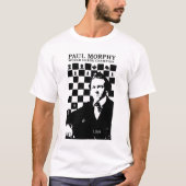 Paul Morphy  Schaakportret T-shirt (Voorkant)