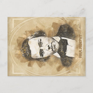 Paul Morphy, Schaakspeler Briefkaart