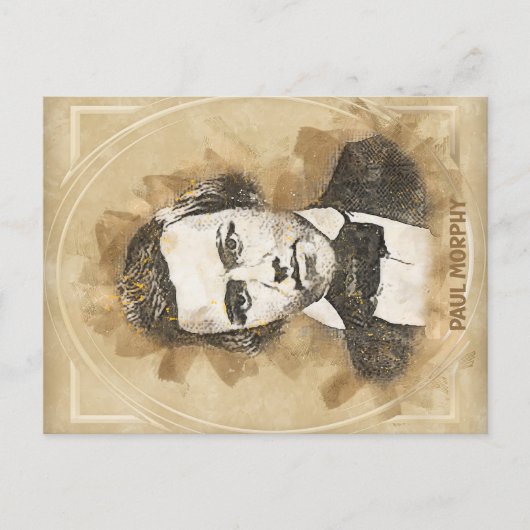 Paul Morphy, Schaakspeler Briefkaart (Voorkant)